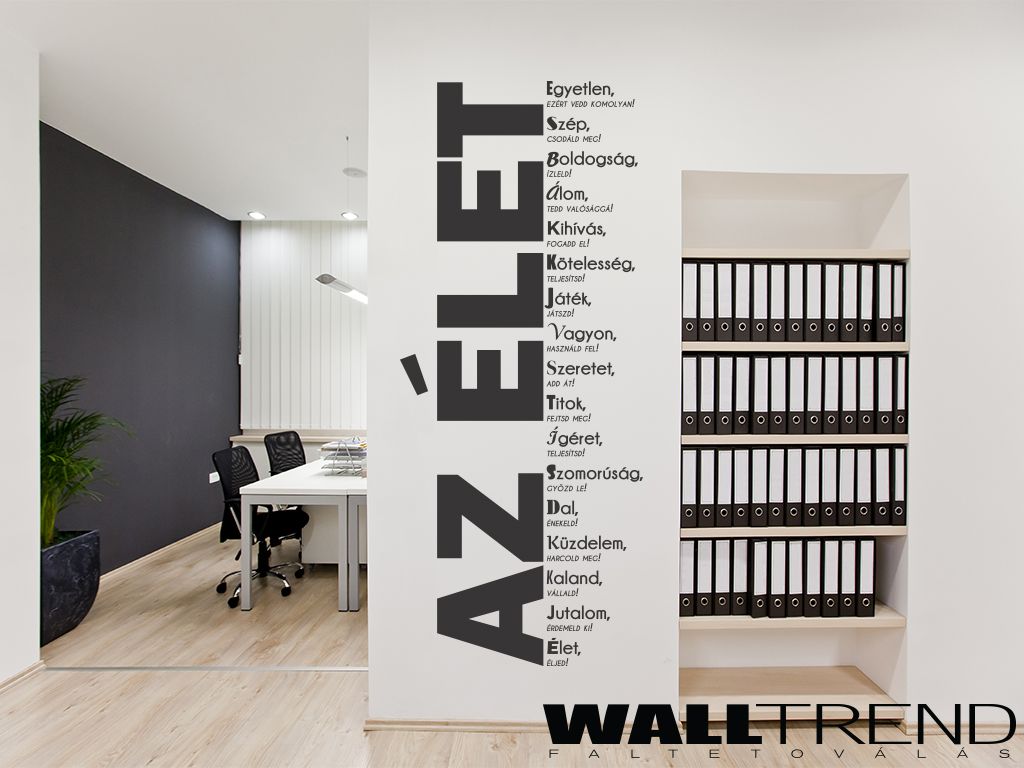 W 0618 az élet igazságai faltetoválás. walltrend faltetoválás ...