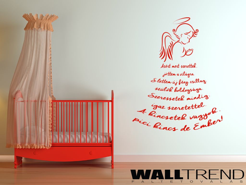 W 0353 angyali idézet faltetoválás falmatrica walltrend ...